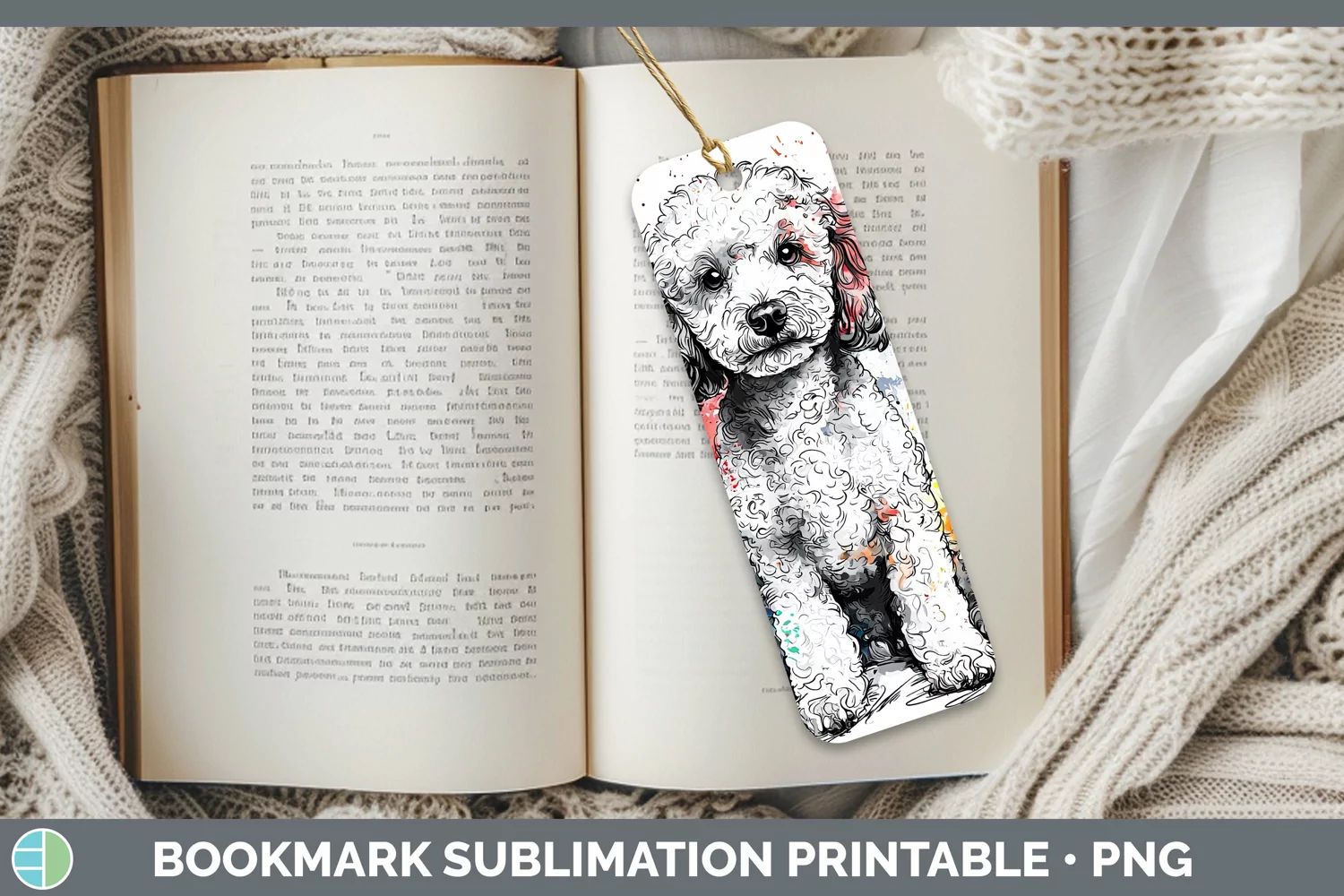 GorgeousWatercolor Splash Bookmark design.