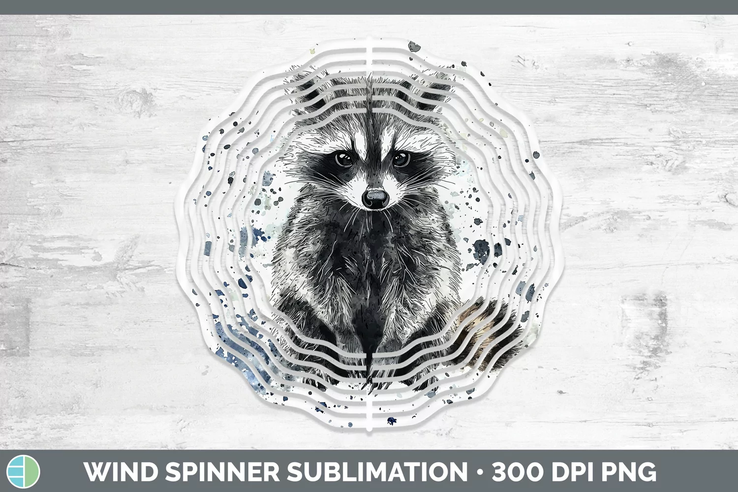GorgeousWatercolor Splash Wind Spinner design.