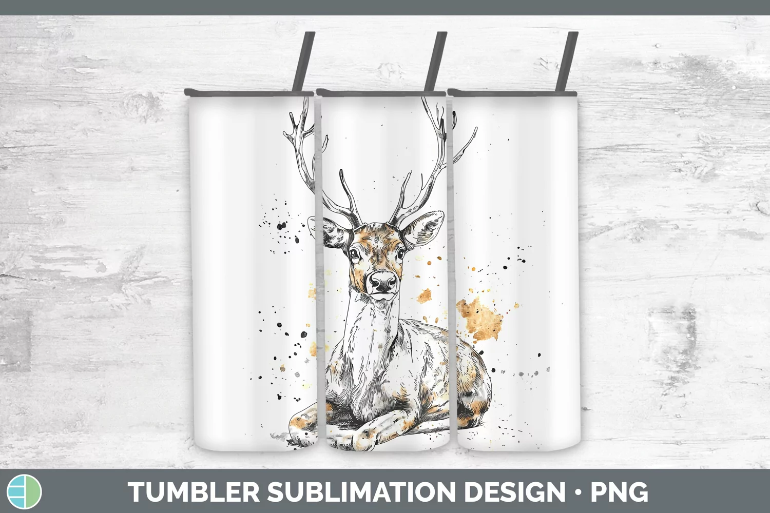 GorgeousWatercolor Splash Tumbler design.