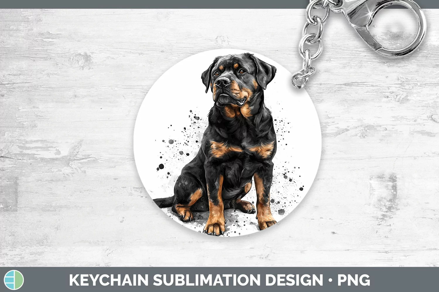 GorgeousWatercolor Splash Keychain design.
