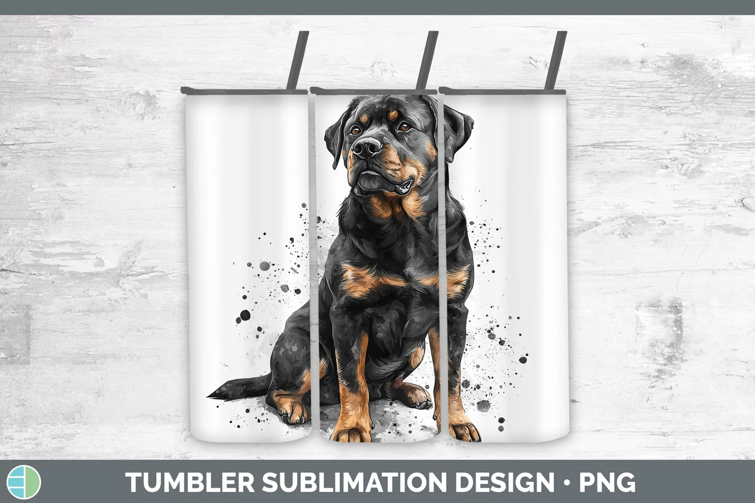 GorgeousWatercolor Splash Tumbler design.