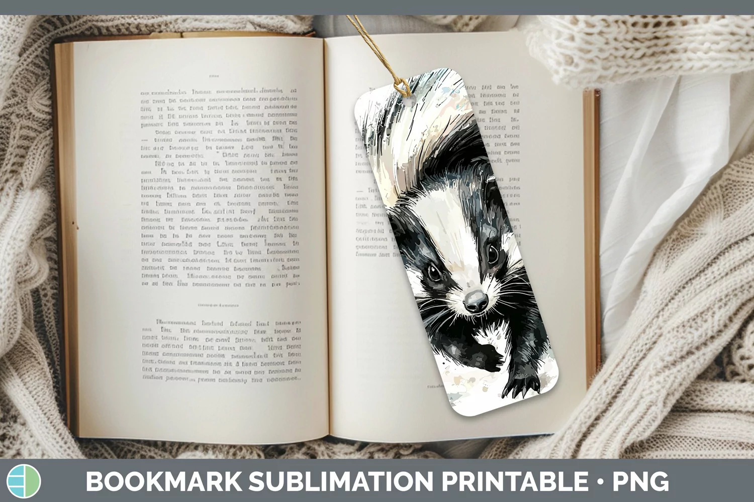 GorgeousWatercolor Splash Bookmark design.