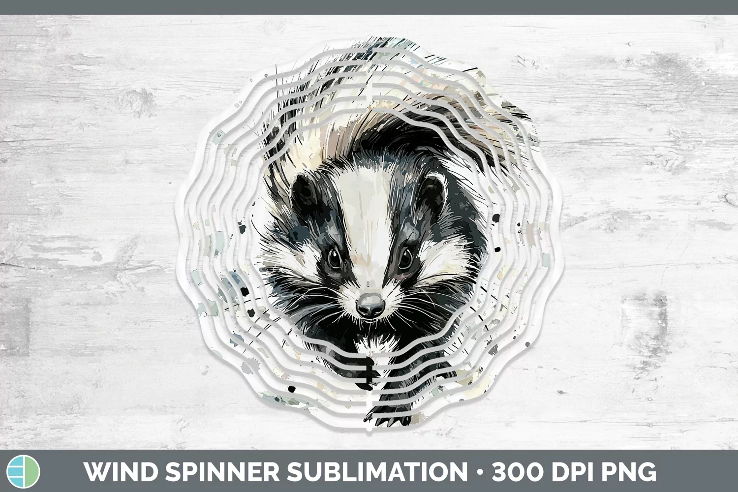 GorgeousWatercolor Splash Wind Spinner design.