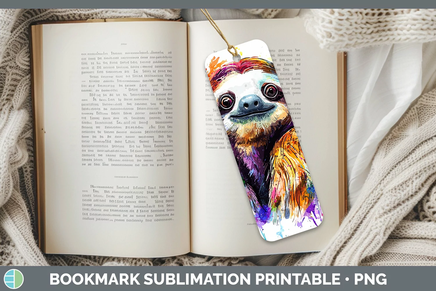 GorgeousWatercolor Splash Bookmark design.