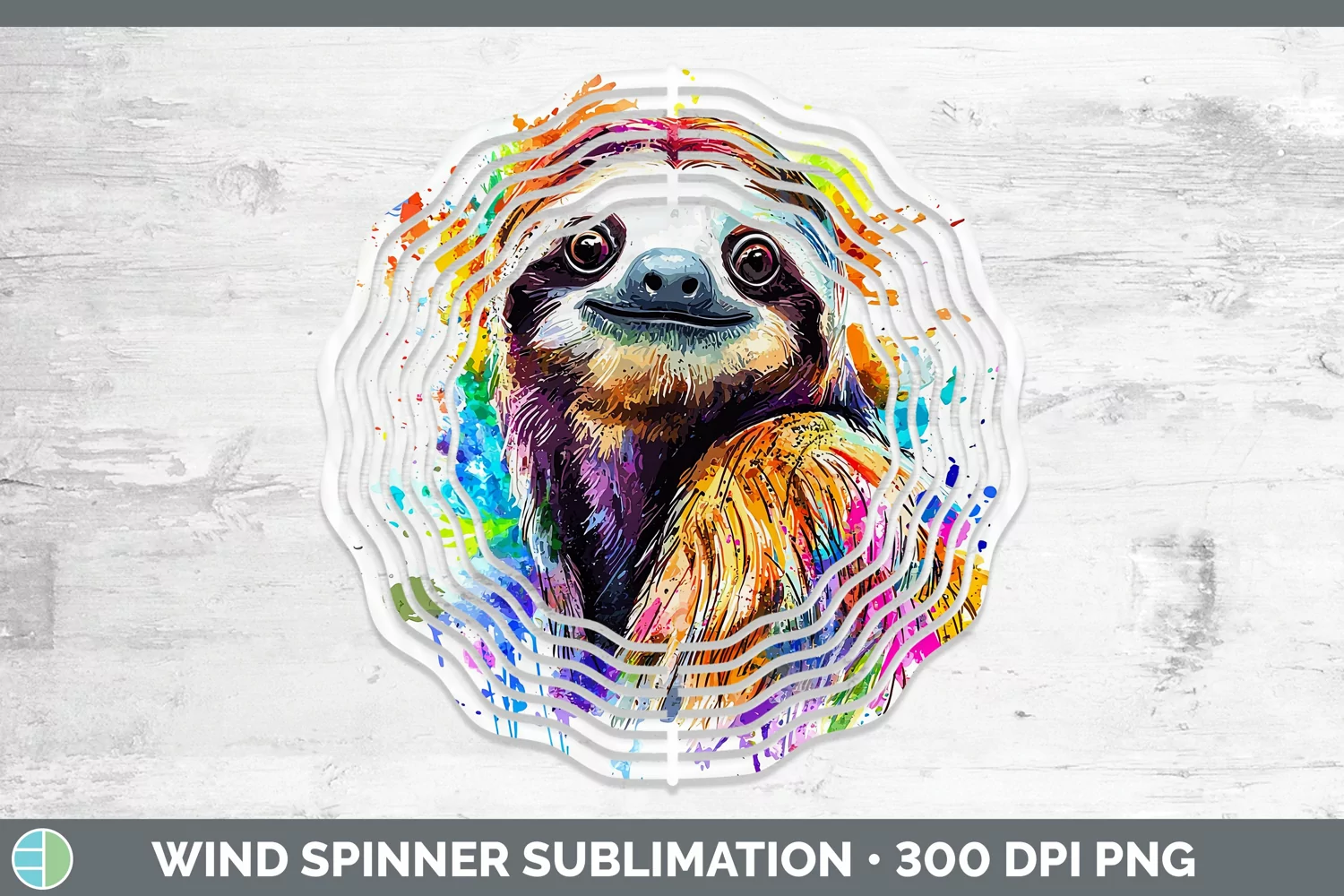 GorgeousWatercolor Splash Wind Spinner design.