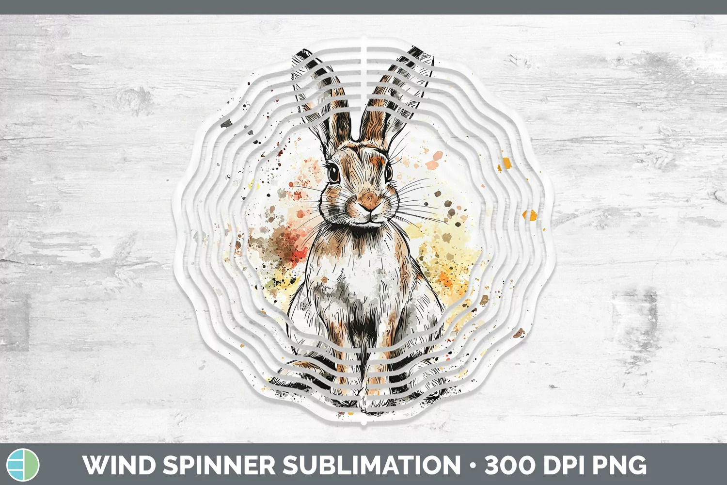 GorgeousWatercolor Splash Wind Spinner design.