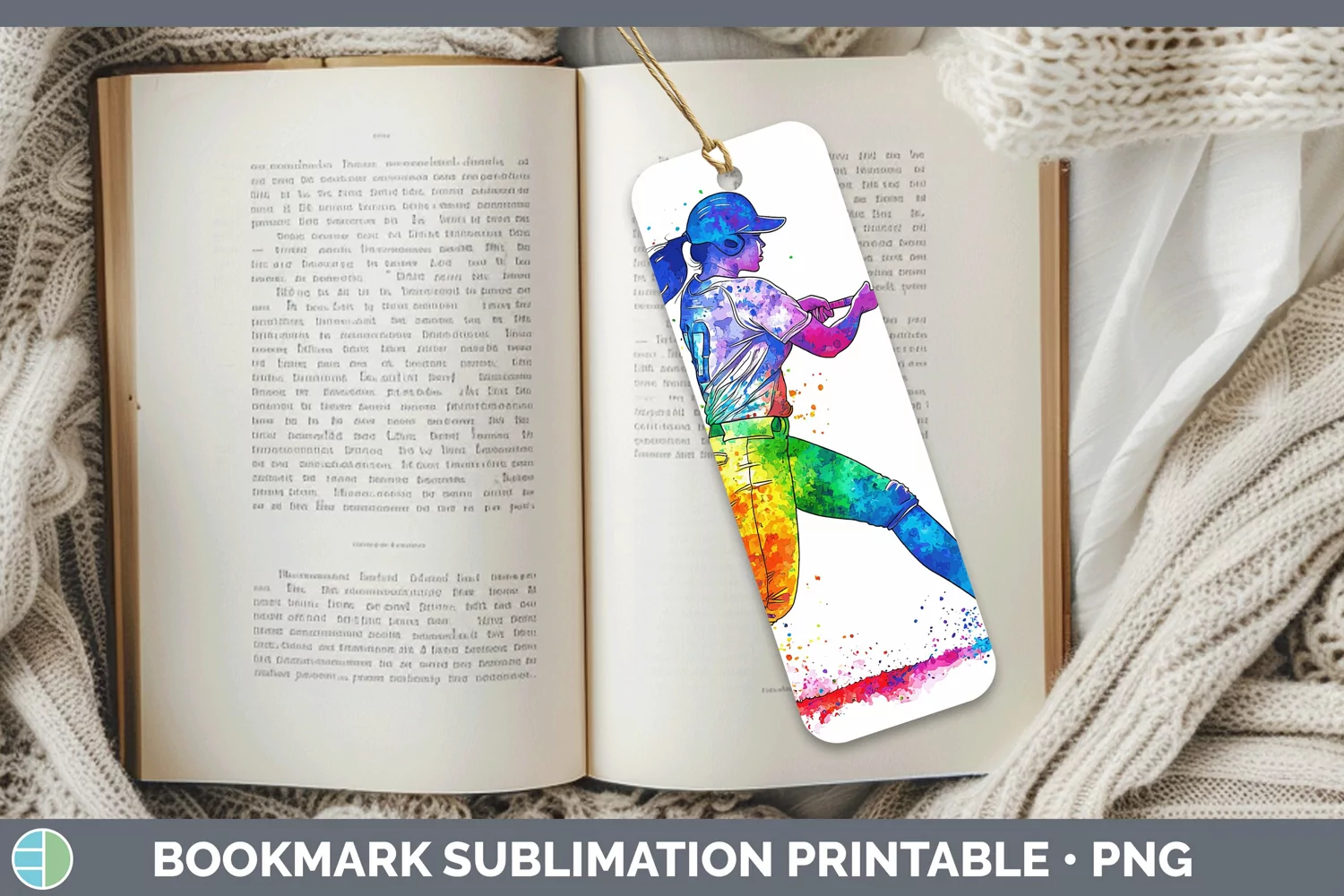 GorgeousWatercolor Splash Bookmark design.