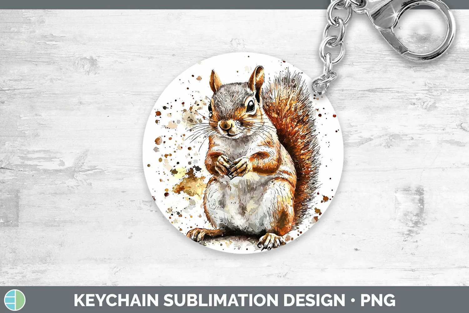 GorgeousWatercolor Splash Keychain design.