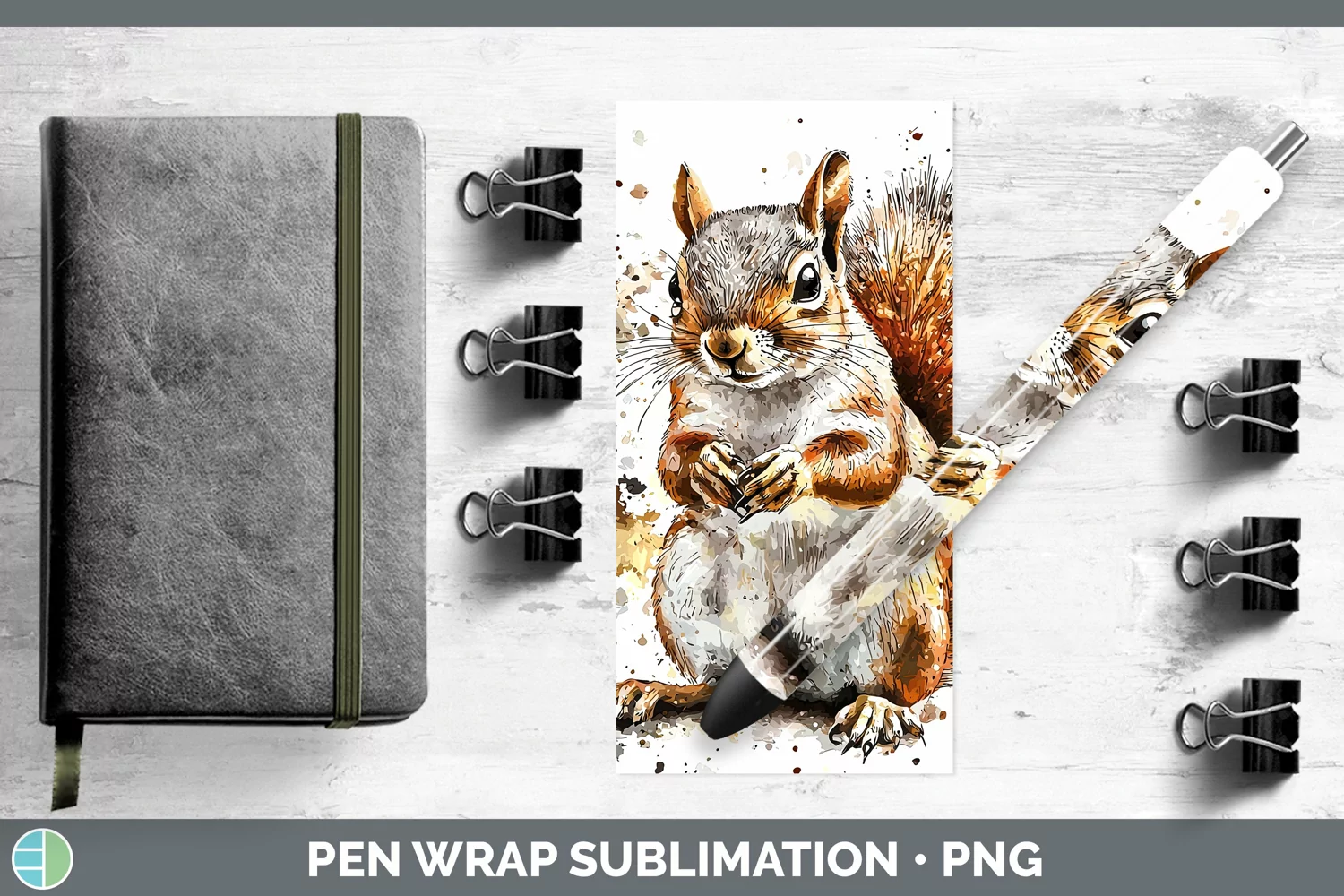 GorgeousWatercolor Splash Pen Wrap design.