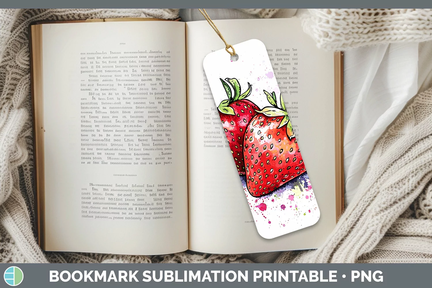 GorgeousWatercolor Splash Bookmark design.