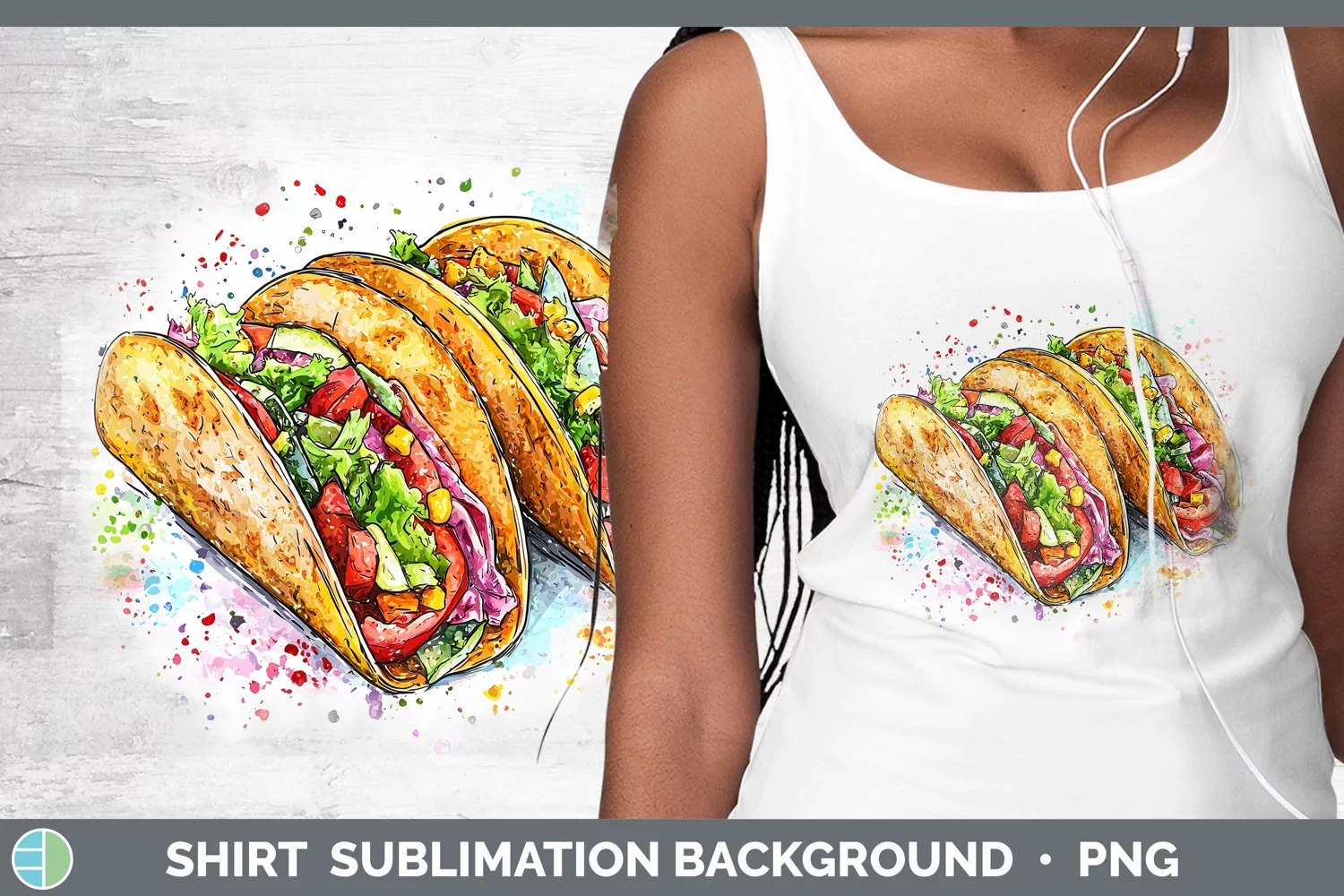 GorgeousWatercolor Splash Shirt design.