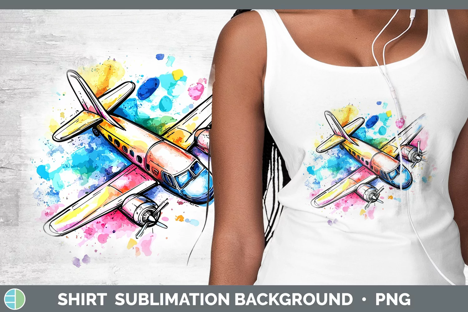 GorgeousWatercolor Splash Toy Shirt design.