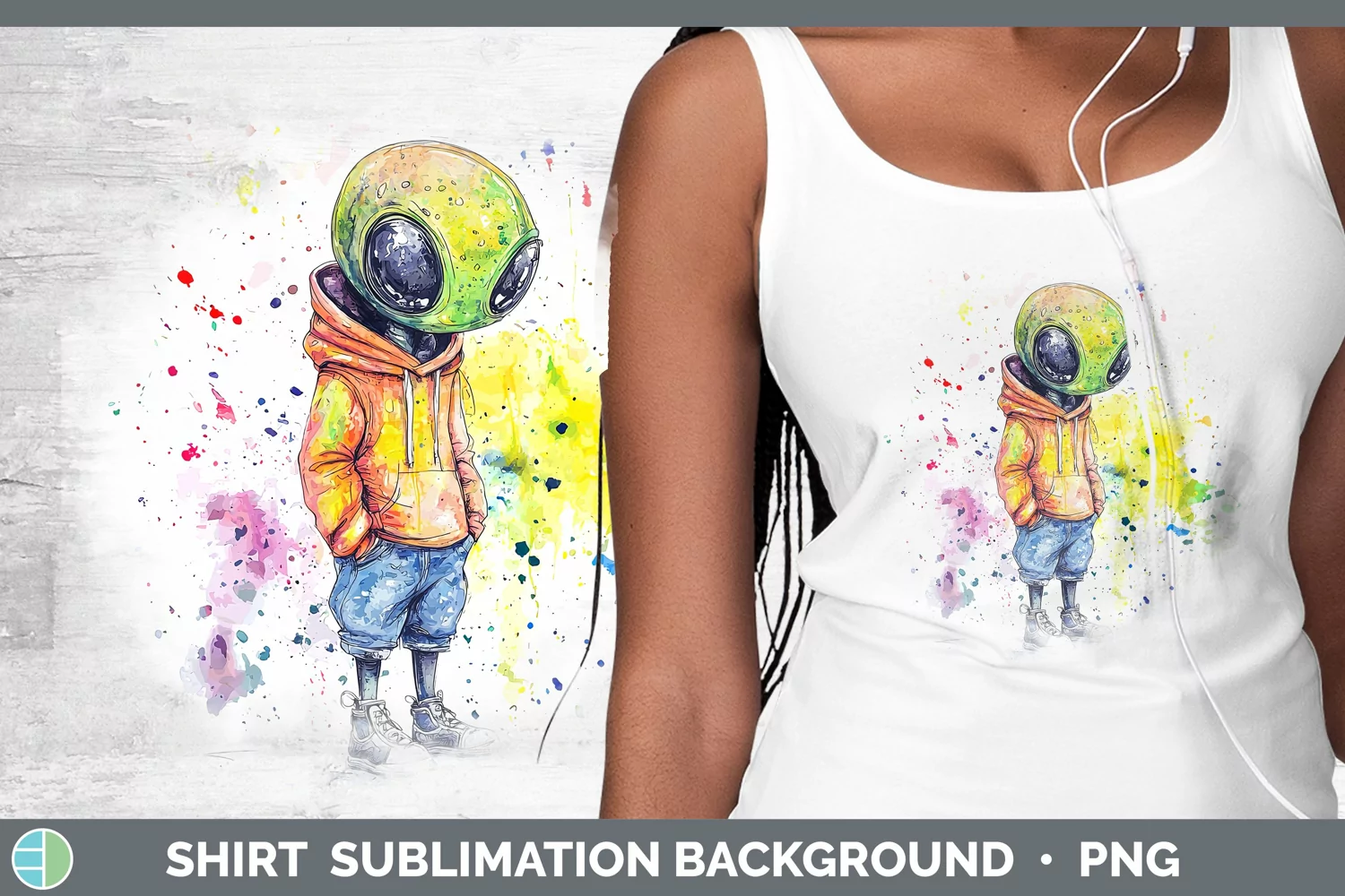 GorgeousWatercolor Splash Toy Shirt design.