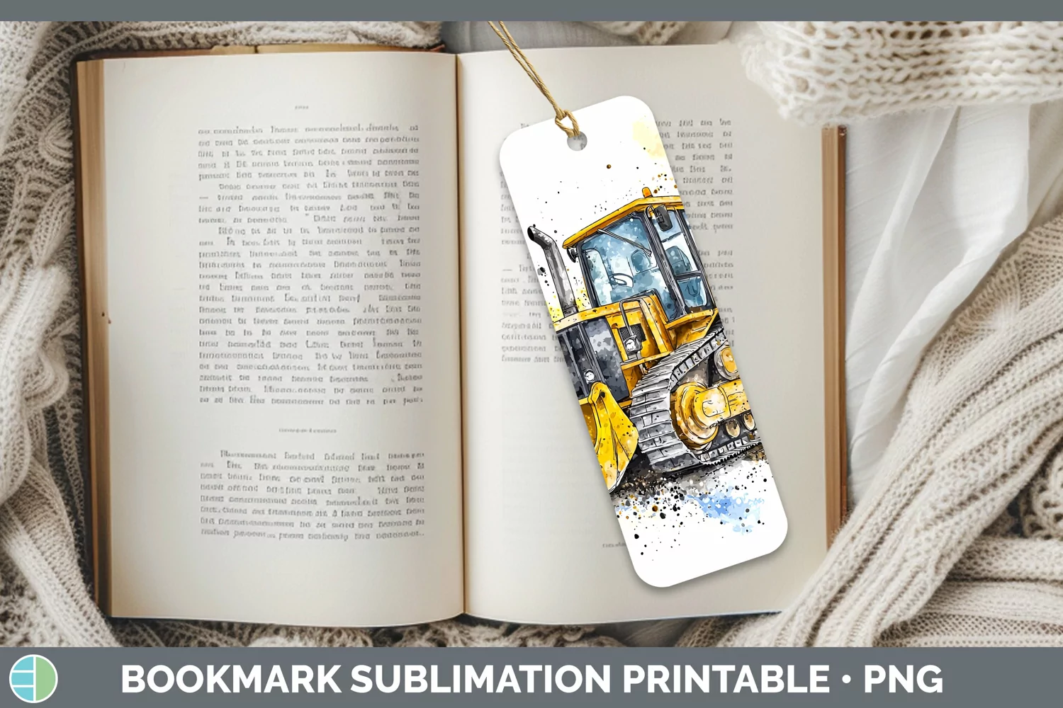 GorgeousWatercolor Splash Toy Bookmark design.