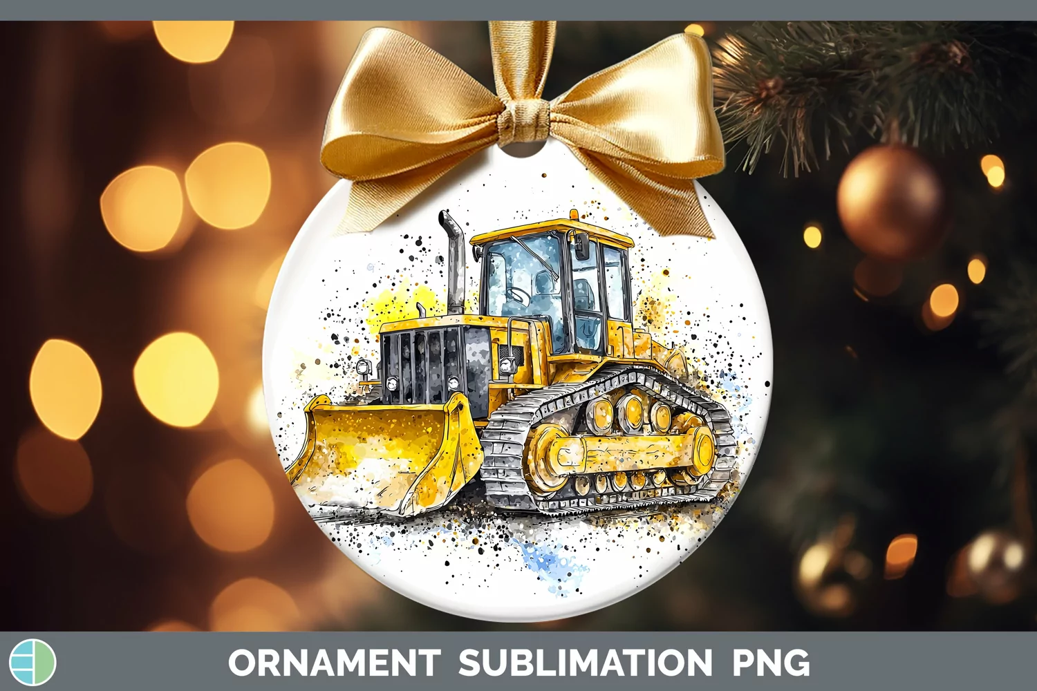 GorgeousWatercolor Splash Toy Ornament design.