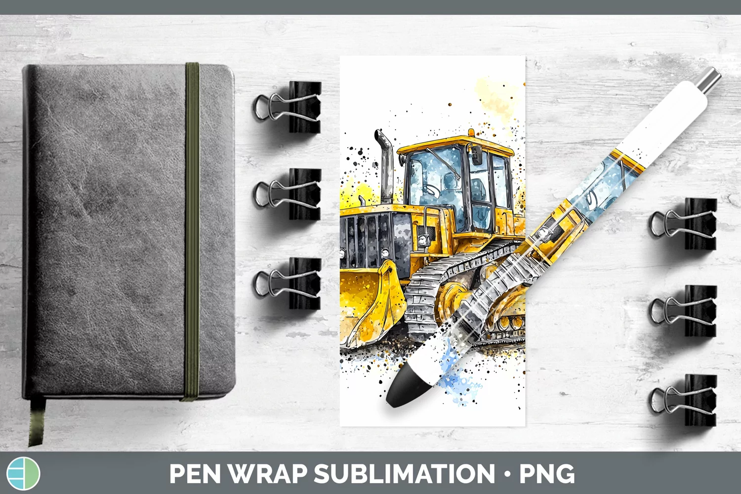 GorgeousWatercolor Splash Toy Pen Wrap design.