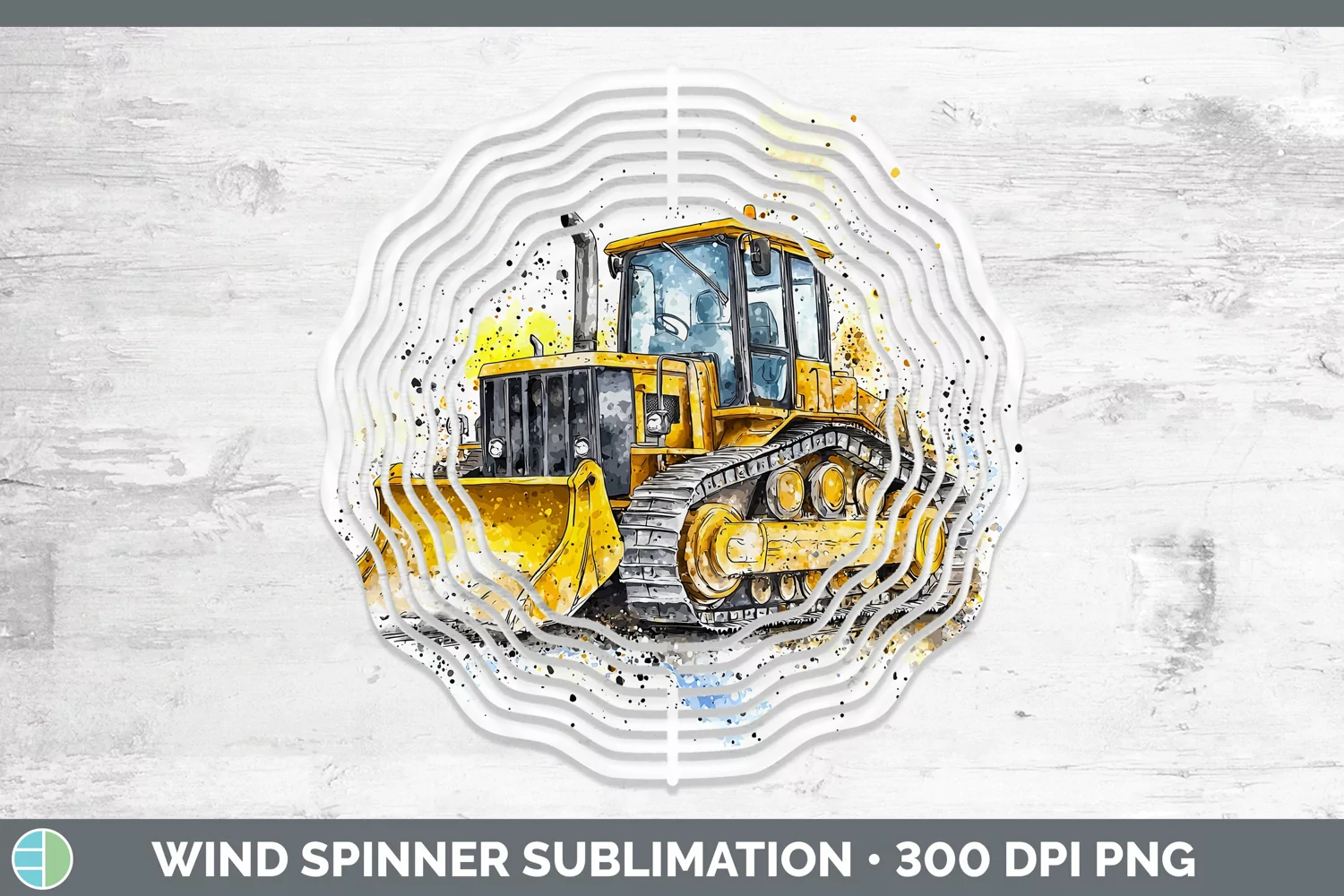 GorgeousWatercolor Splash Toy Wind Spinner design.
