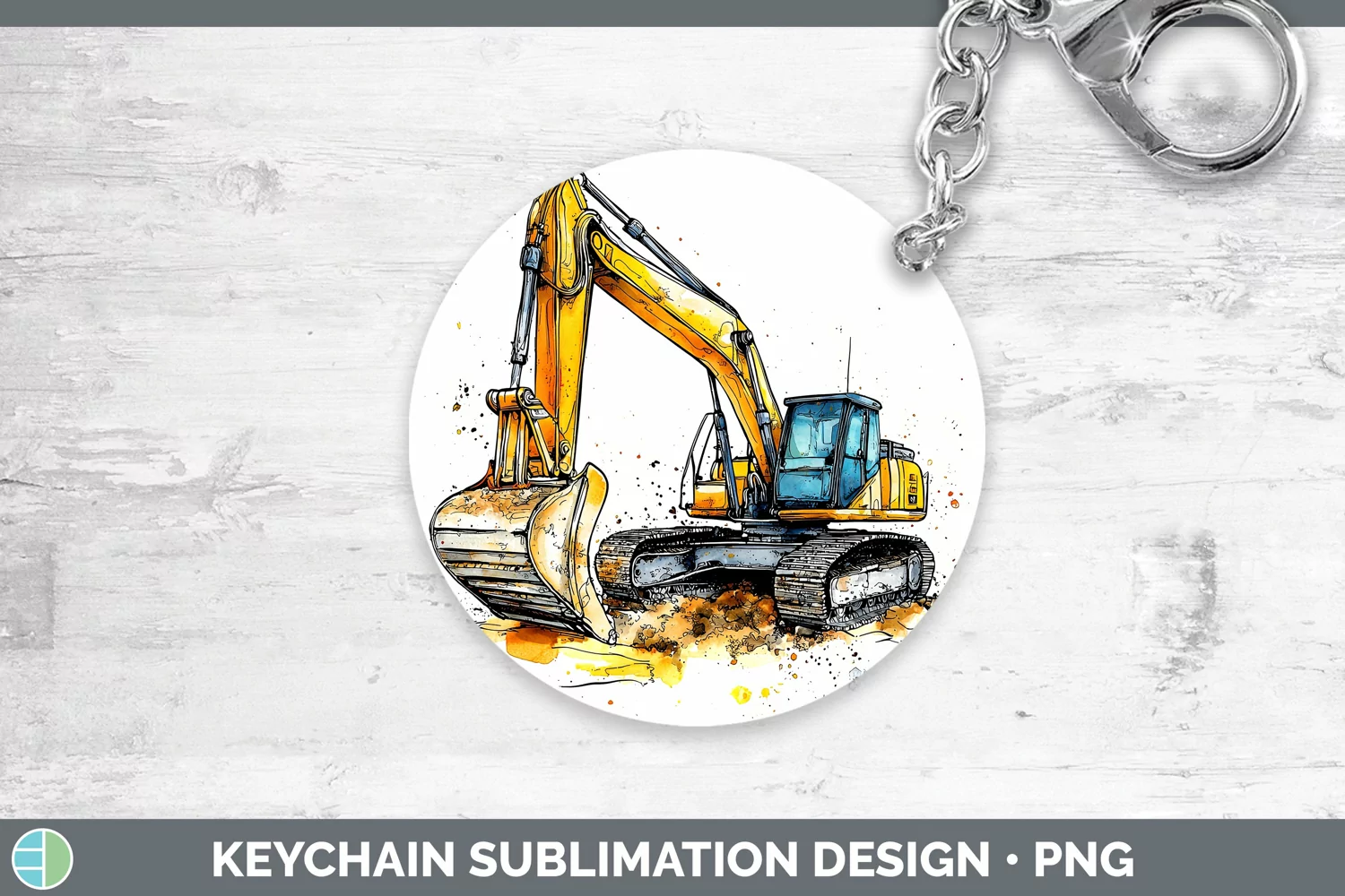 GorgeousWatercolor Splash Toy Keychain design.