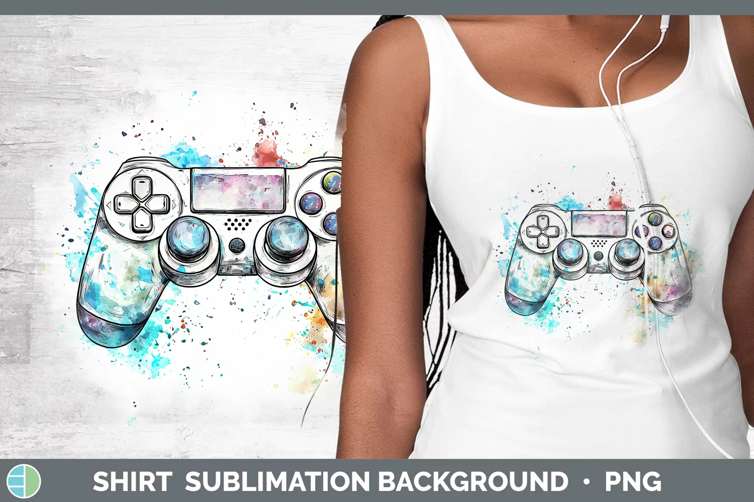 GorgeousWatercolor Splash Toy Shirt design.