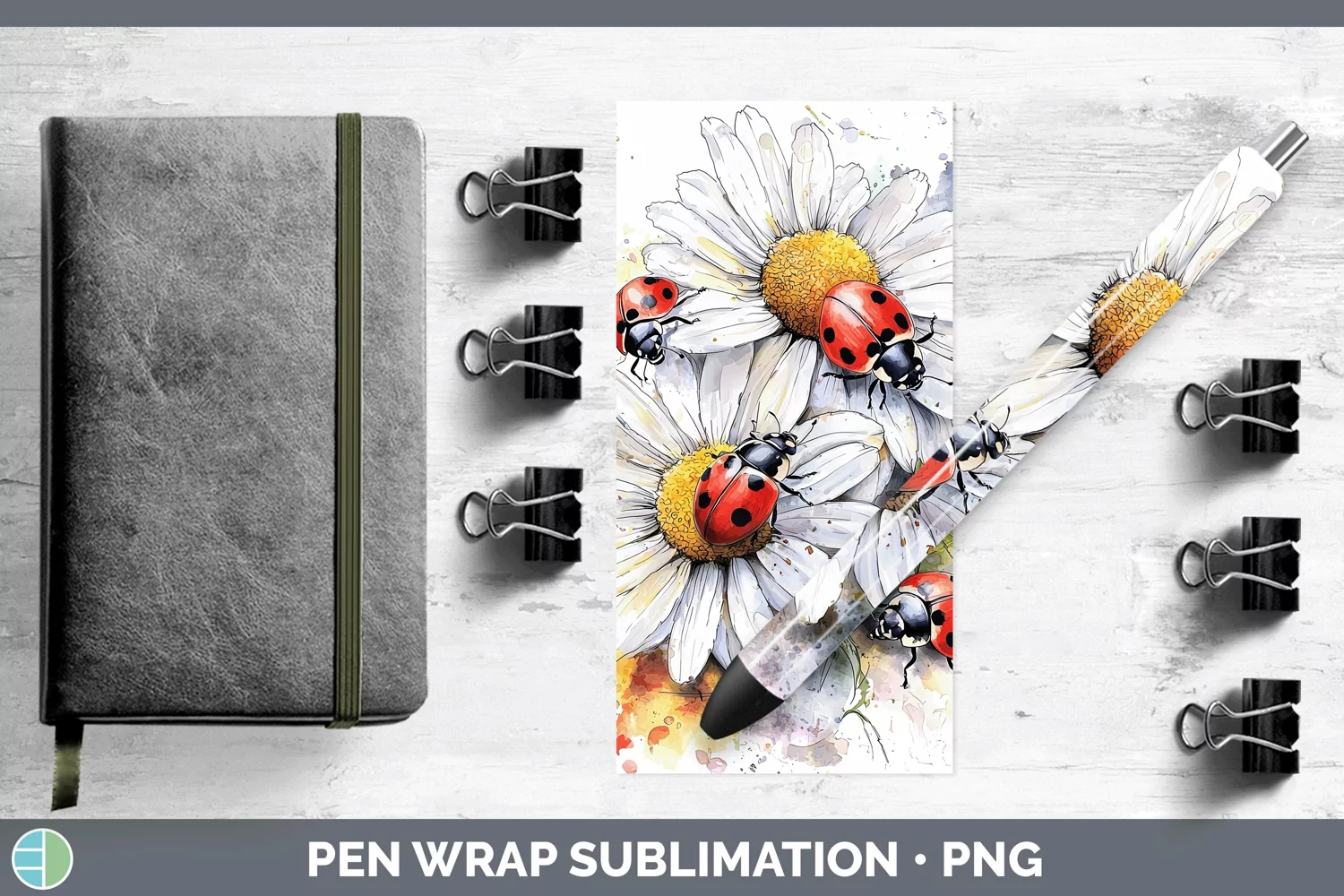 GorgeousWatercolor Splash Toy Pen Wrap design.