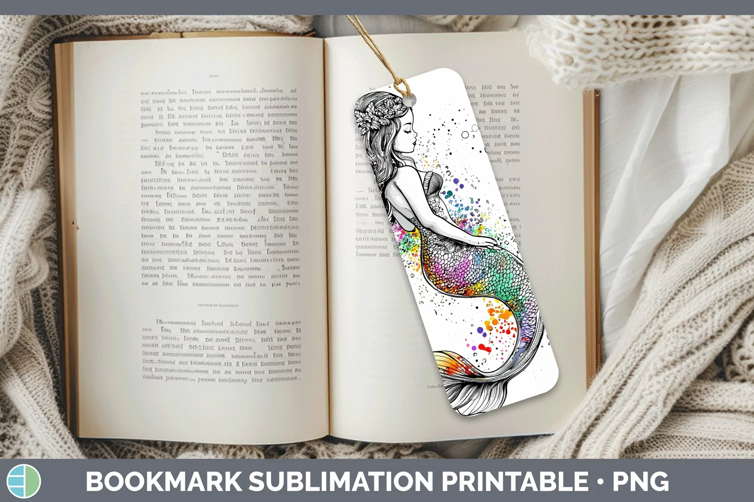 GorgeousWatercolor Splash Toy Bookmark design.