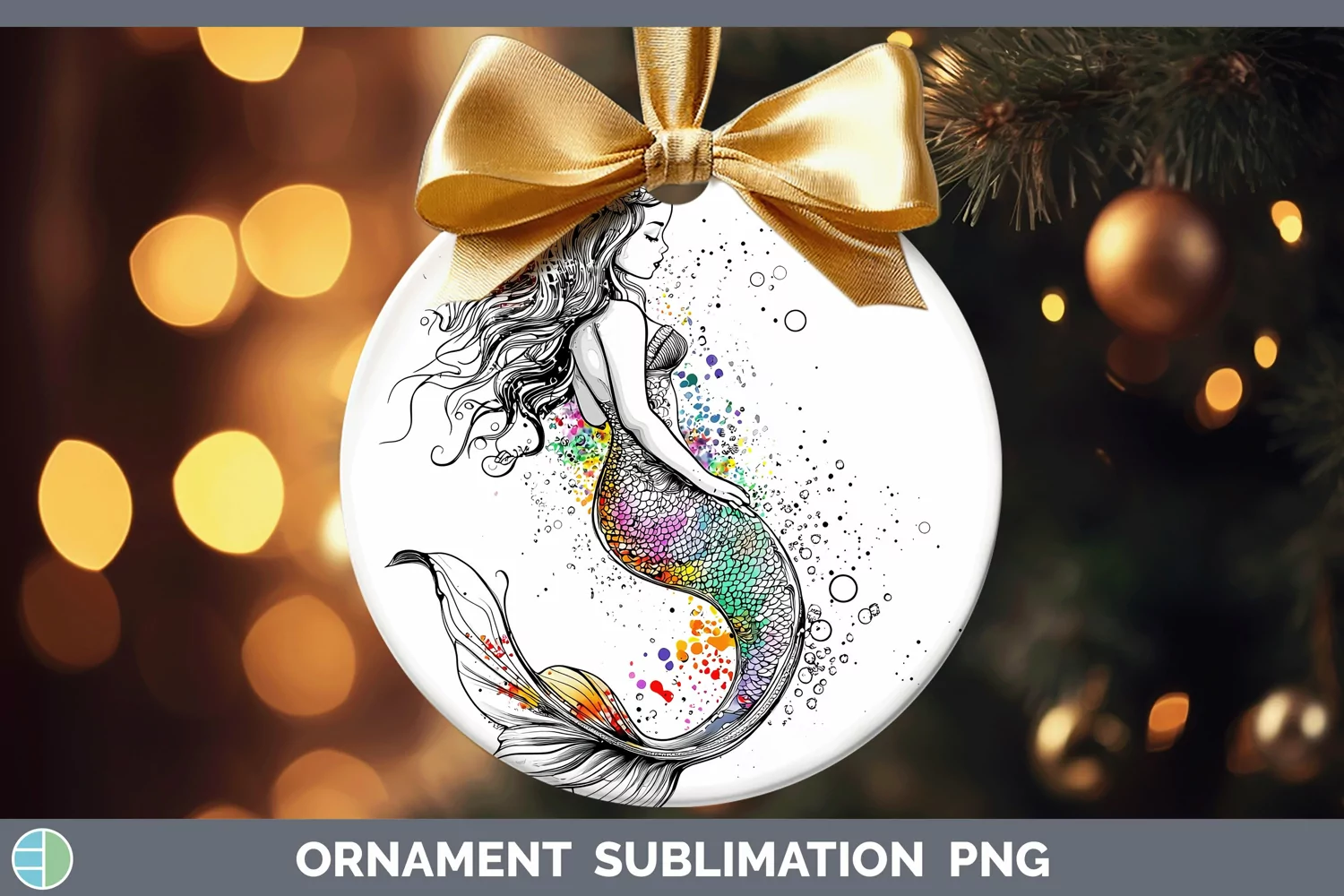 GorgeousWatercolor Splash Toy Ornament design.