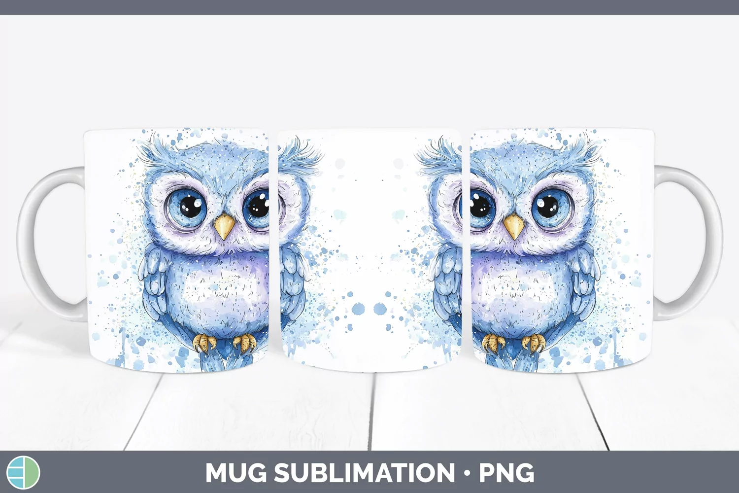 GorgeousWatercolor Splash Toy Mug Wrap design.