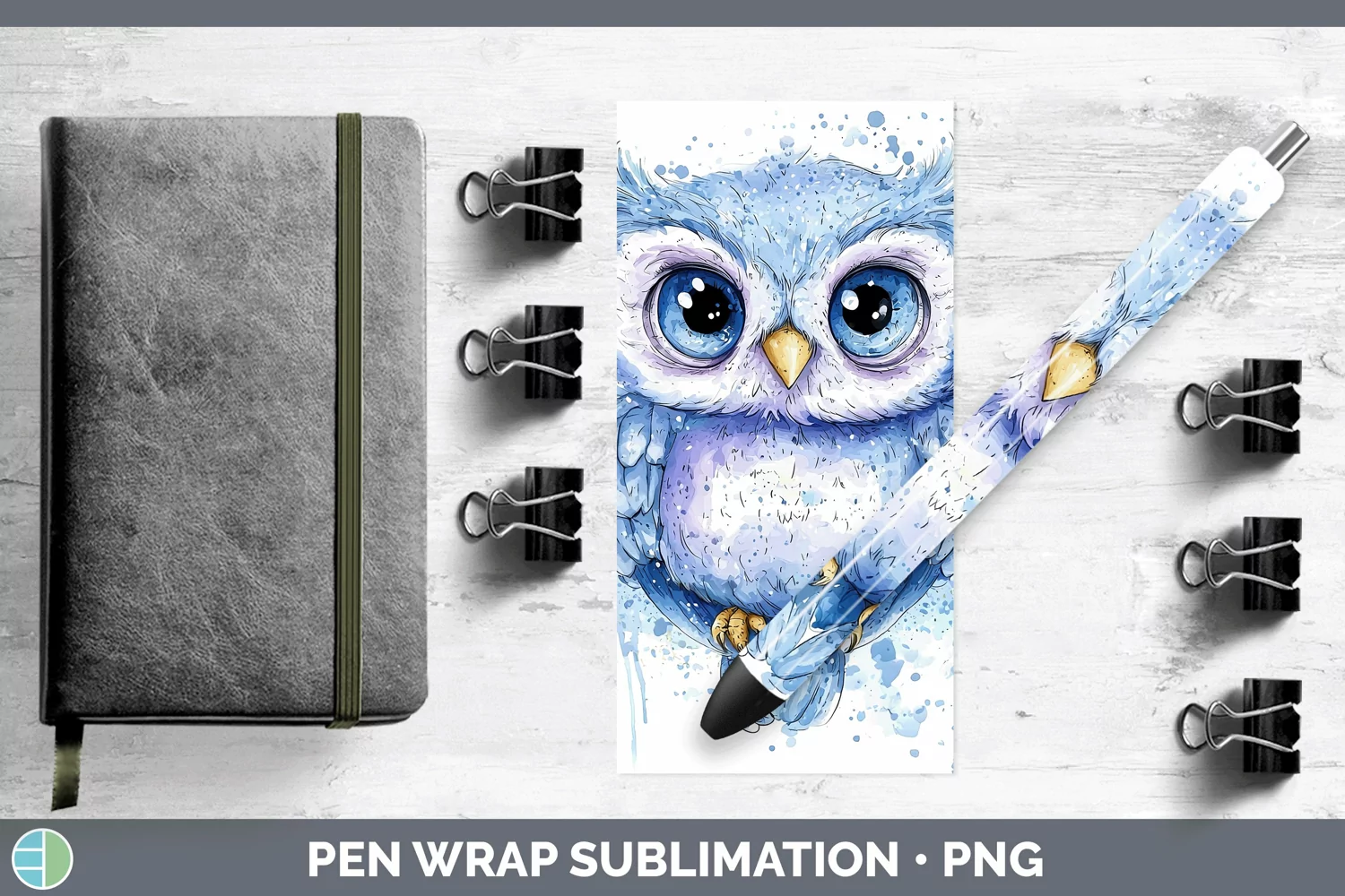 GorgeousWatercolor Splash Toy Pen Wrap design.