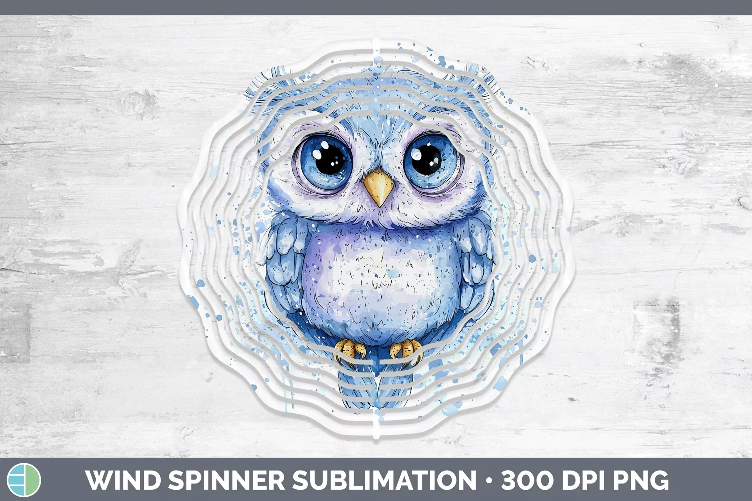 GorgeousWatercolor Splash Toy Wind Spinner design.