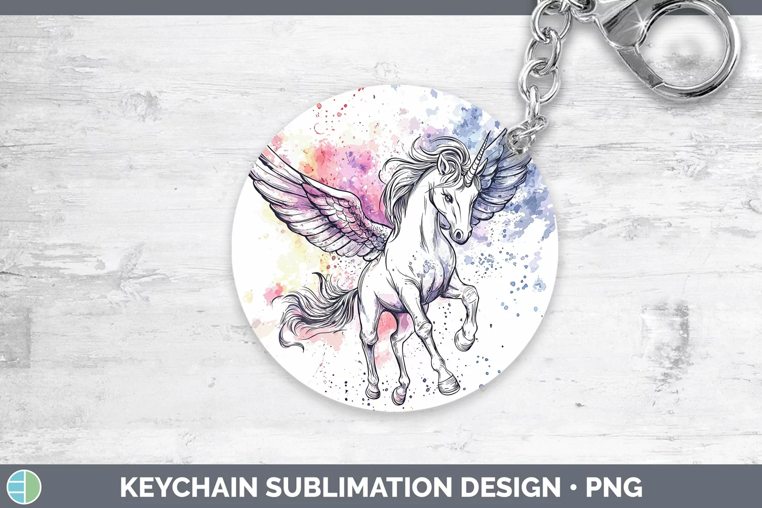 GorgeousWatercolor Splash Toy Keychain design.