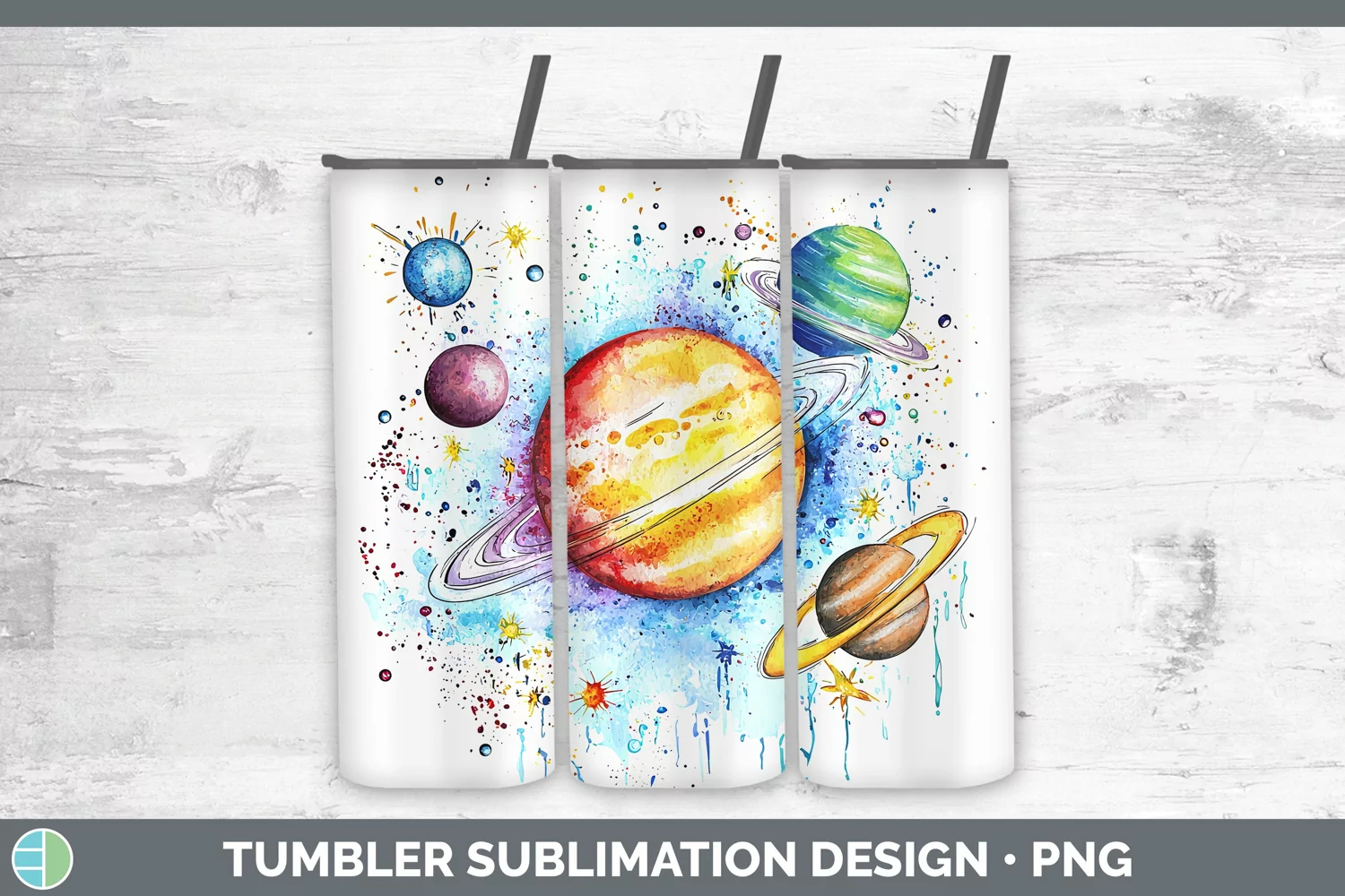 GorgeousWatercolor Splash Toy Tumbler design.