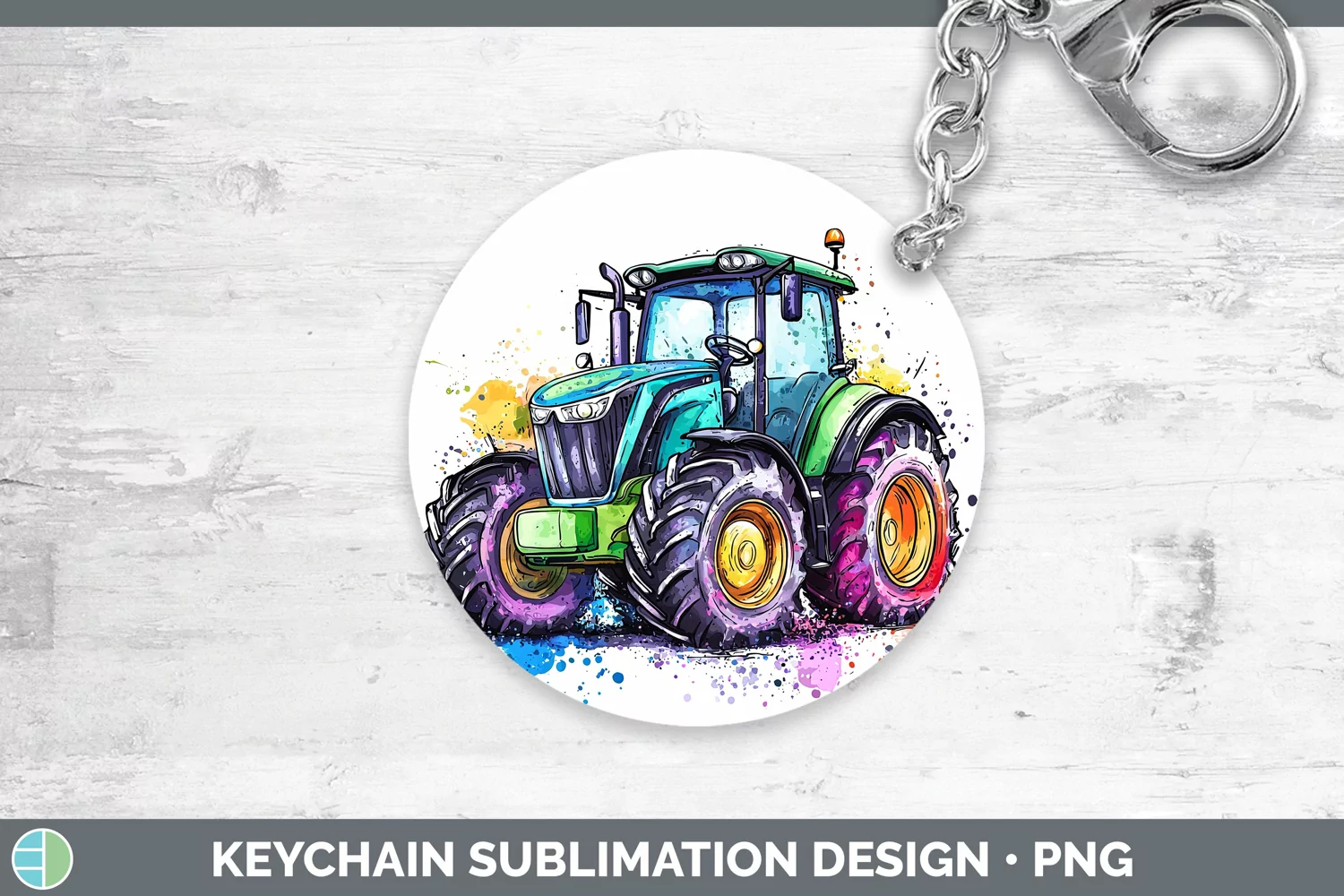 GorgeousWatercolor Splash Toy Keychain design.