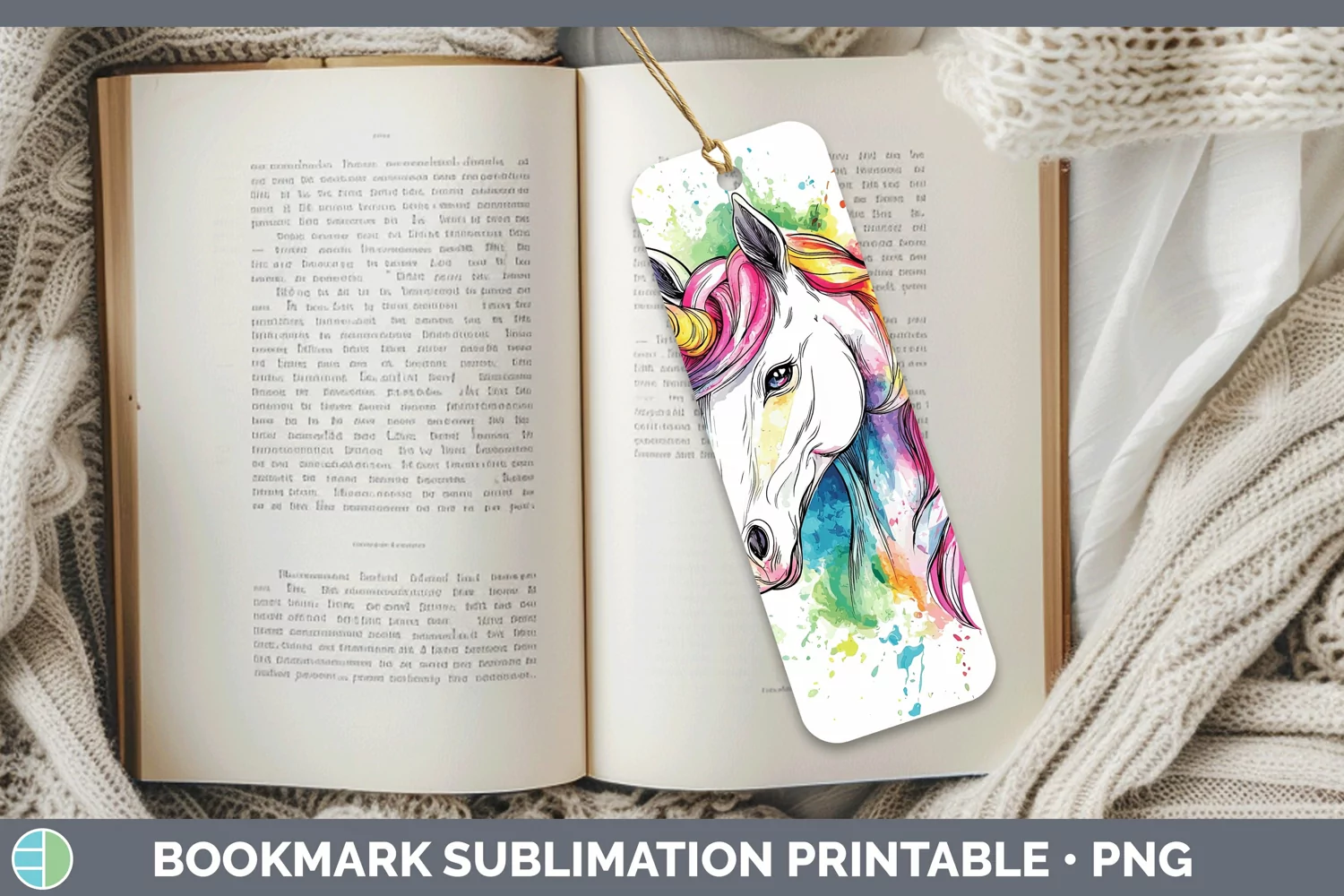 GorgeousWatercolor Splash Toy Bookmark design.