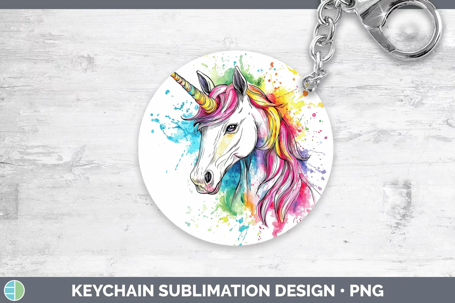 GorgeousWatercolor Splash Toy Keychain design.