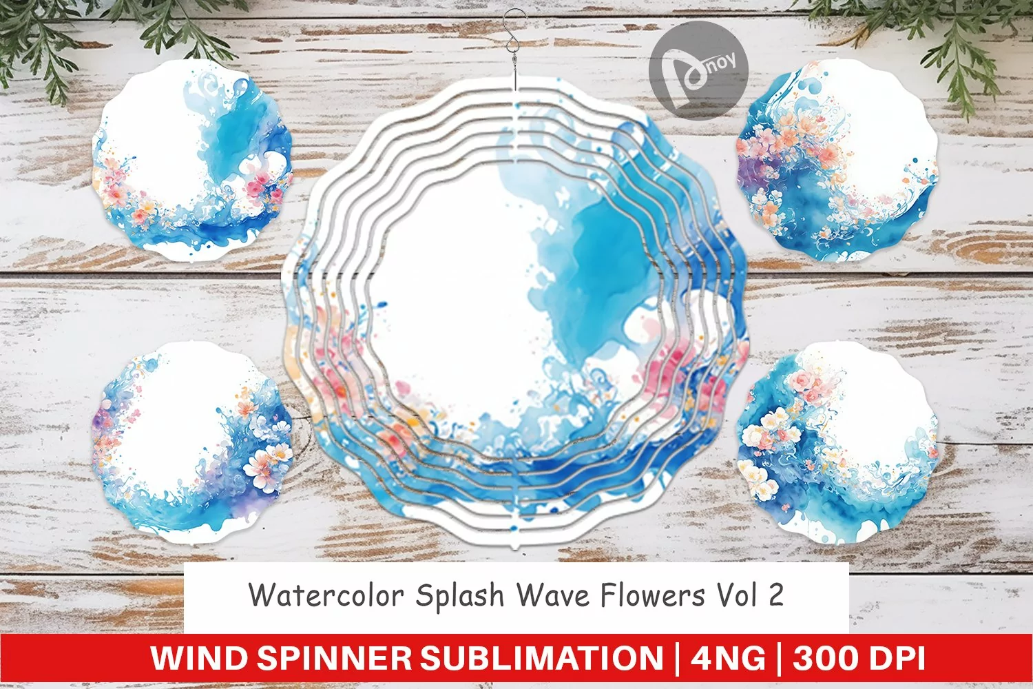 Wind Spinner Watercolor Splash Wave product image 1