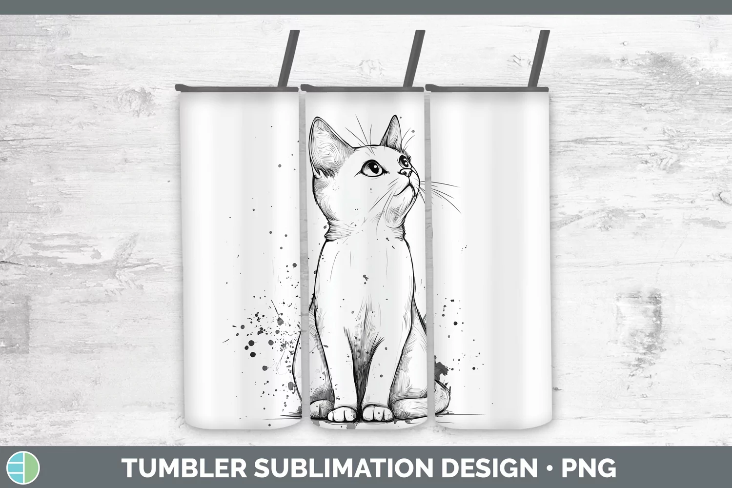 GorgeousWatercolor Splash Tumbler design.