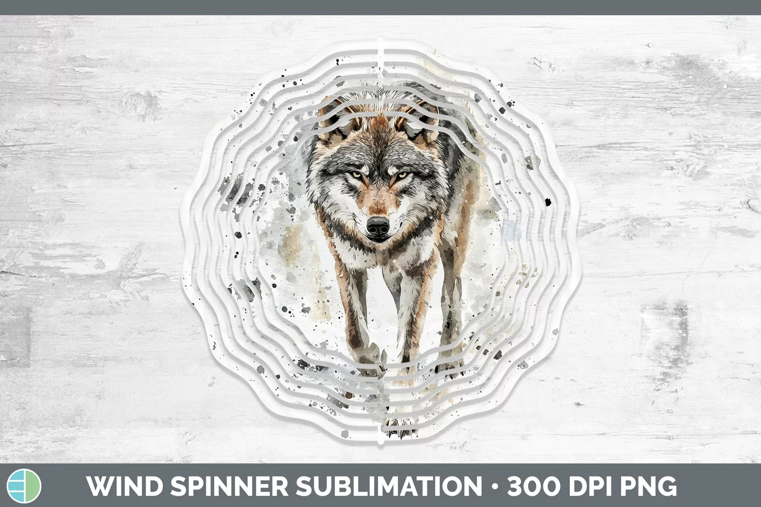 GorgeousWatercolor Splash Wind Spinner design.