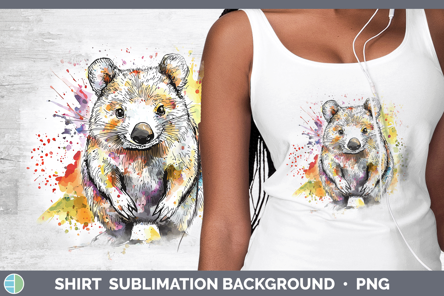 GorgeousWatercolor Splash Shirt design.