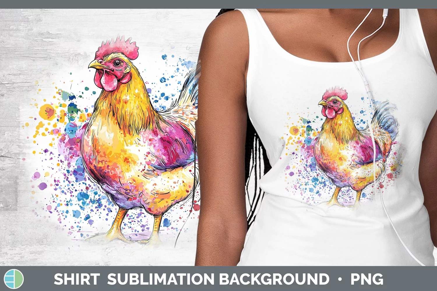 GorgeousWatercolor Splatter Shirt design.