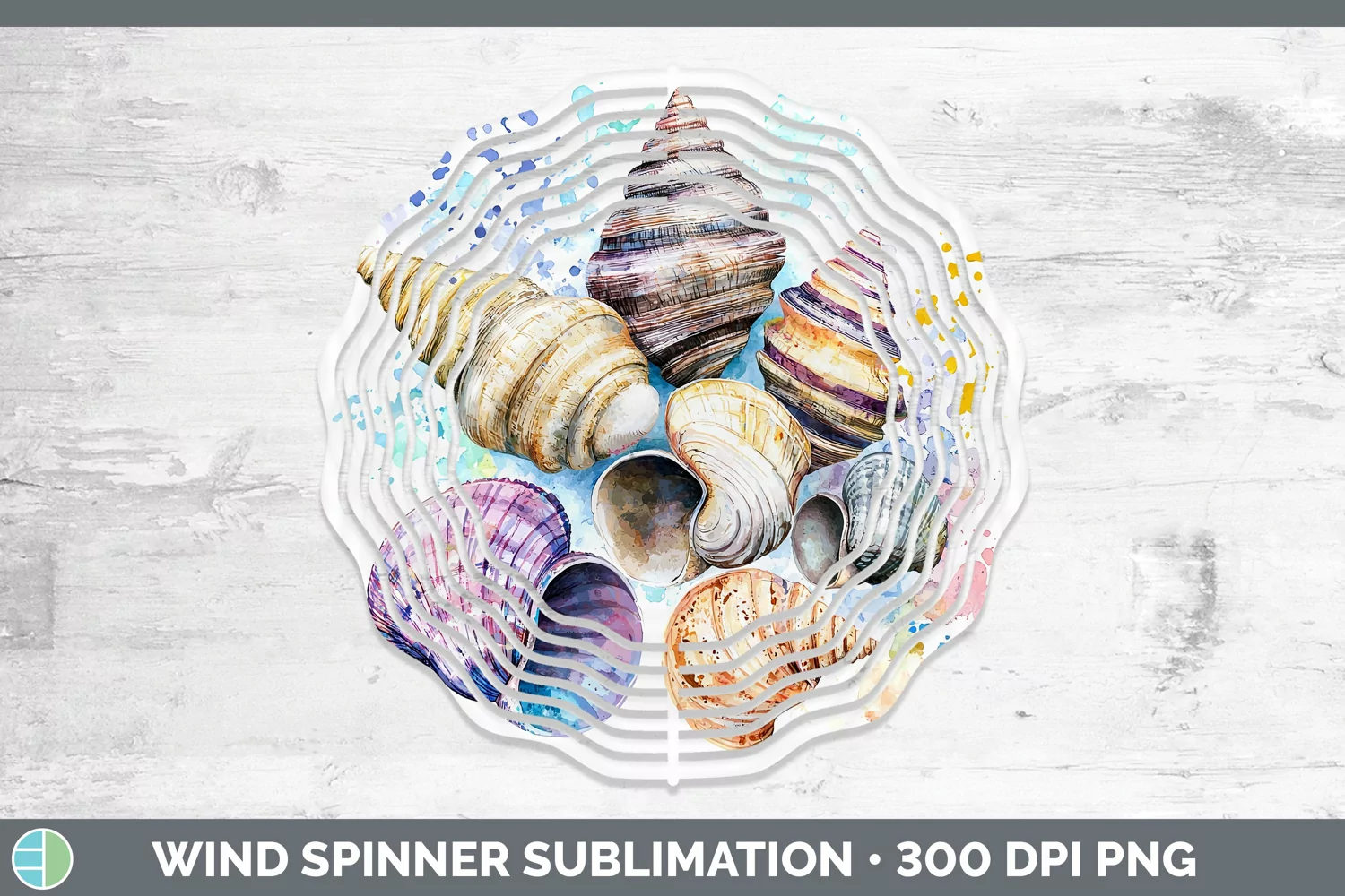 GorgeousWatercolor Splatter Wind Spinner design.
