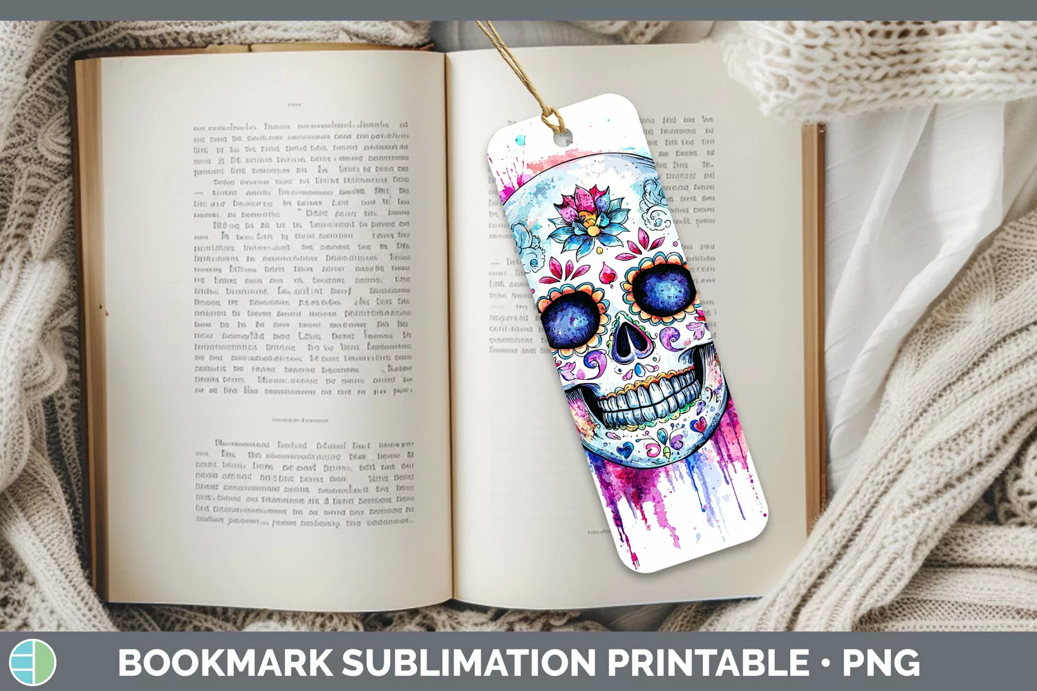 GorgeousWatercolor Splatter Bookmark design.