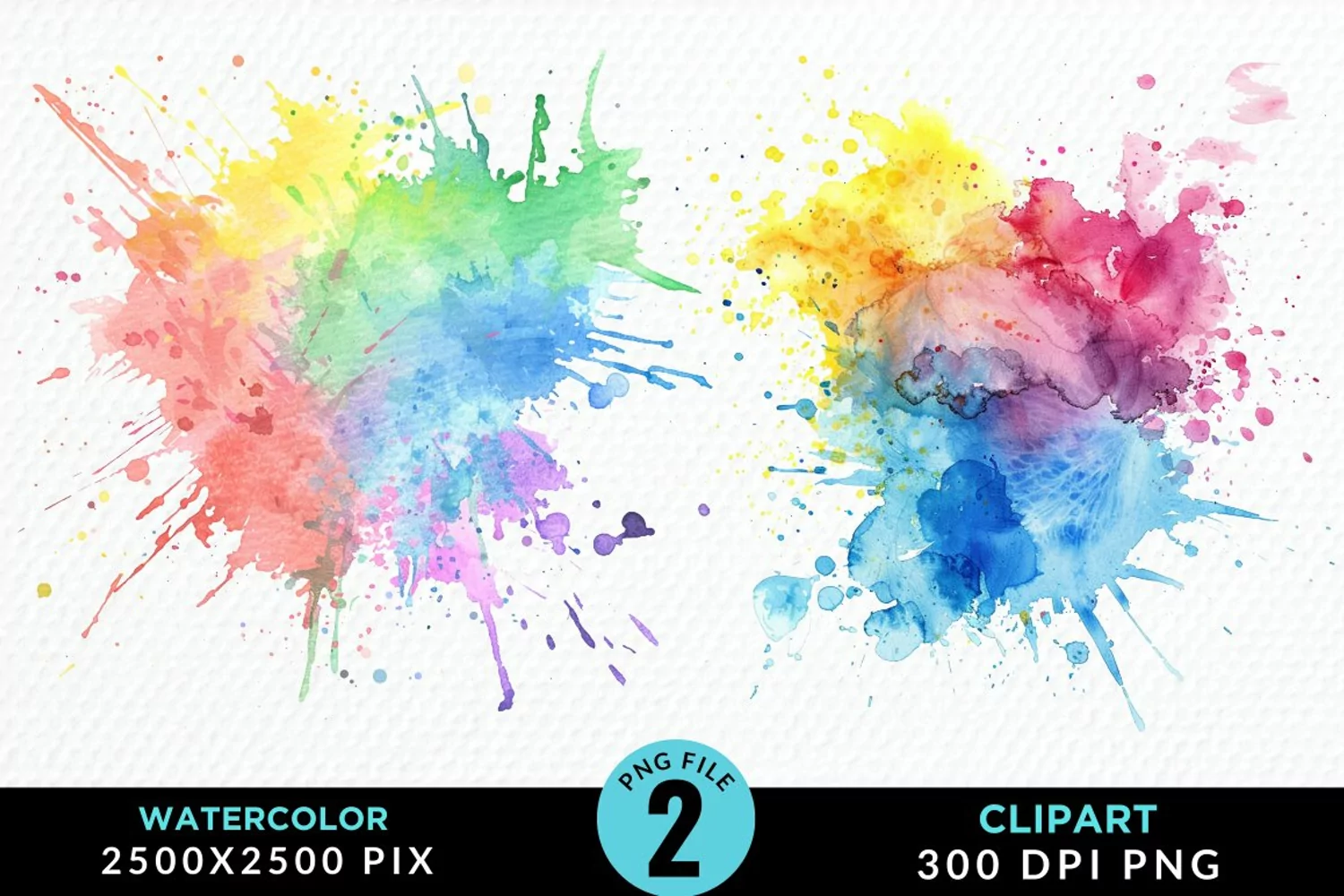 Watercolor Splotch Exquisite Clipart product image 1
