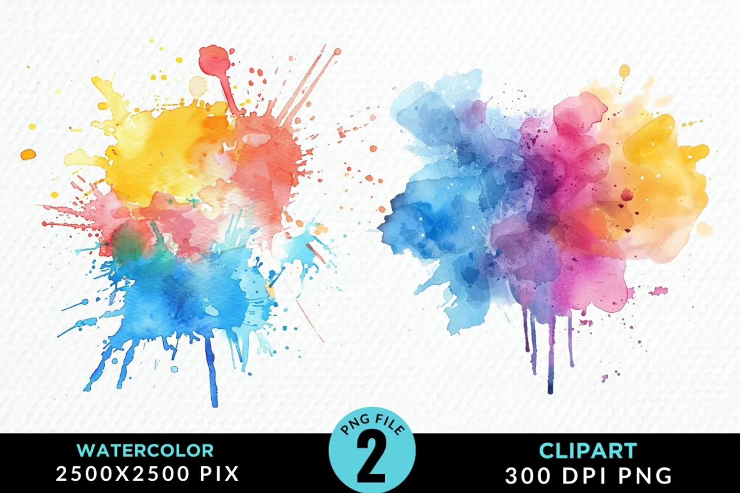 Watercolor Splotch Illustration Clipart product image 1