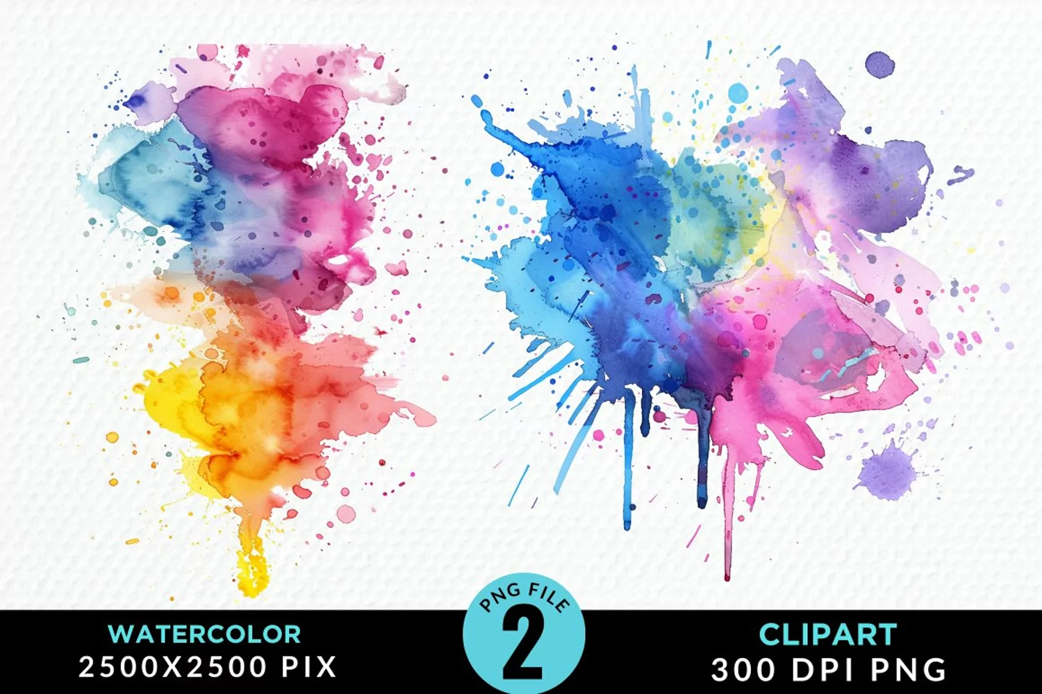 Watercolor Splotch Illustration Clipart product image 1