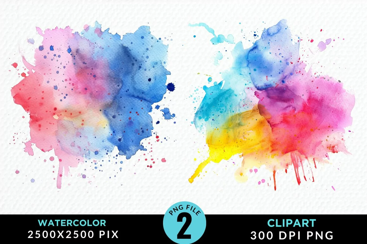 Watercolor Splotch Illustration Clipart product image 1
