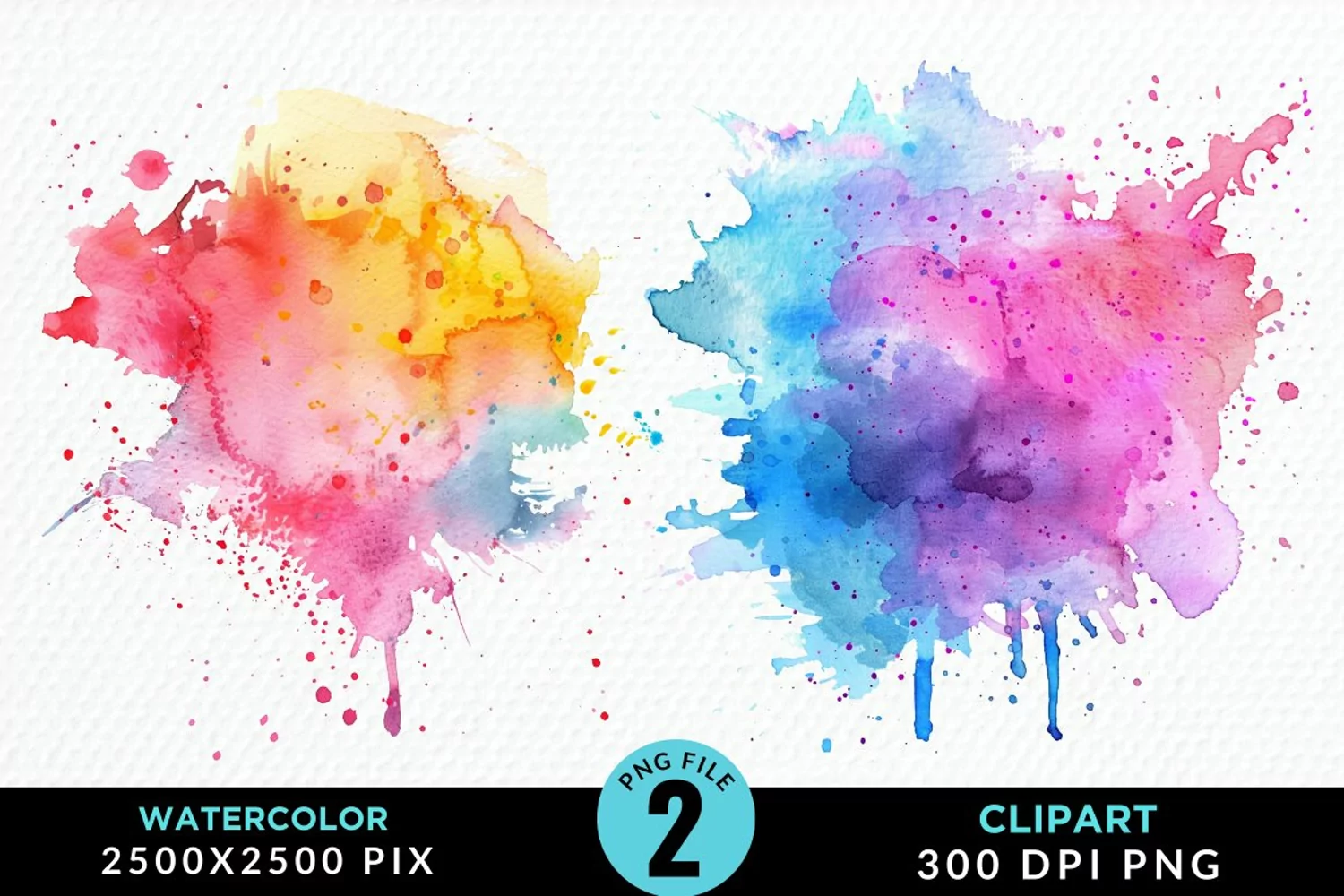 Watercolor Splotch Illustration Clipart product image 1