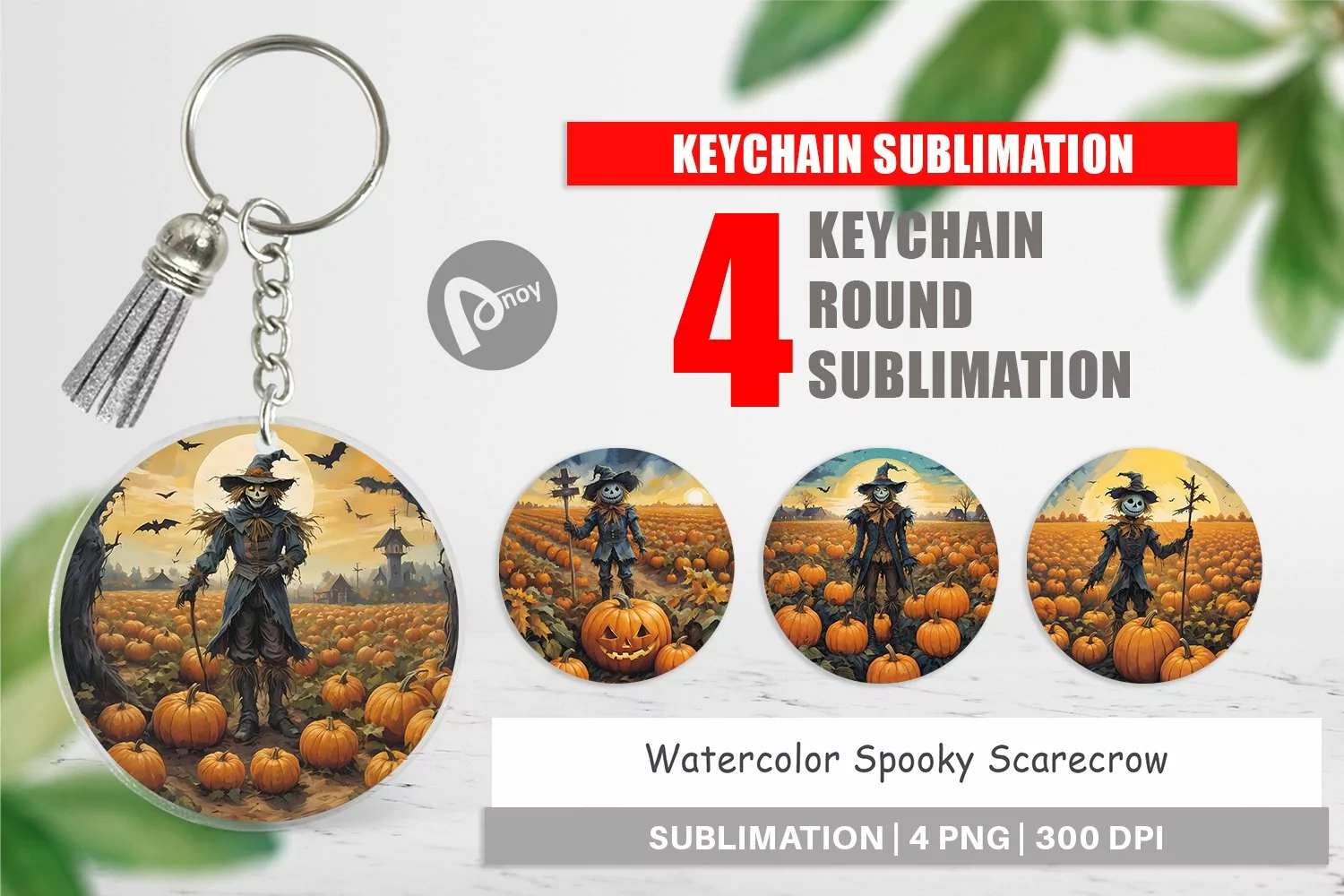 Keychain Watercolor Scarecrow product image 1