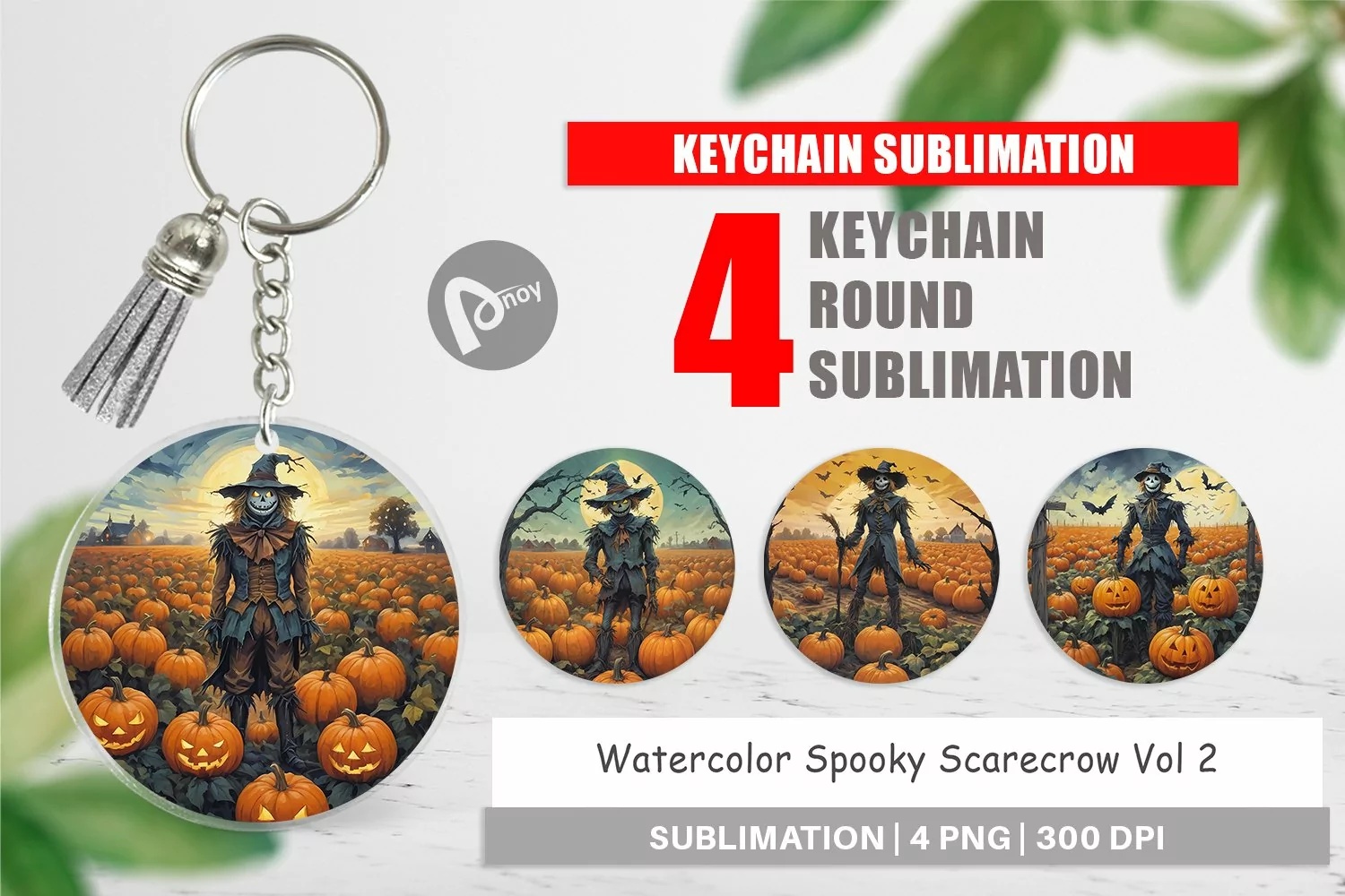 Keychain Watercolor Scarecrow product image 1
