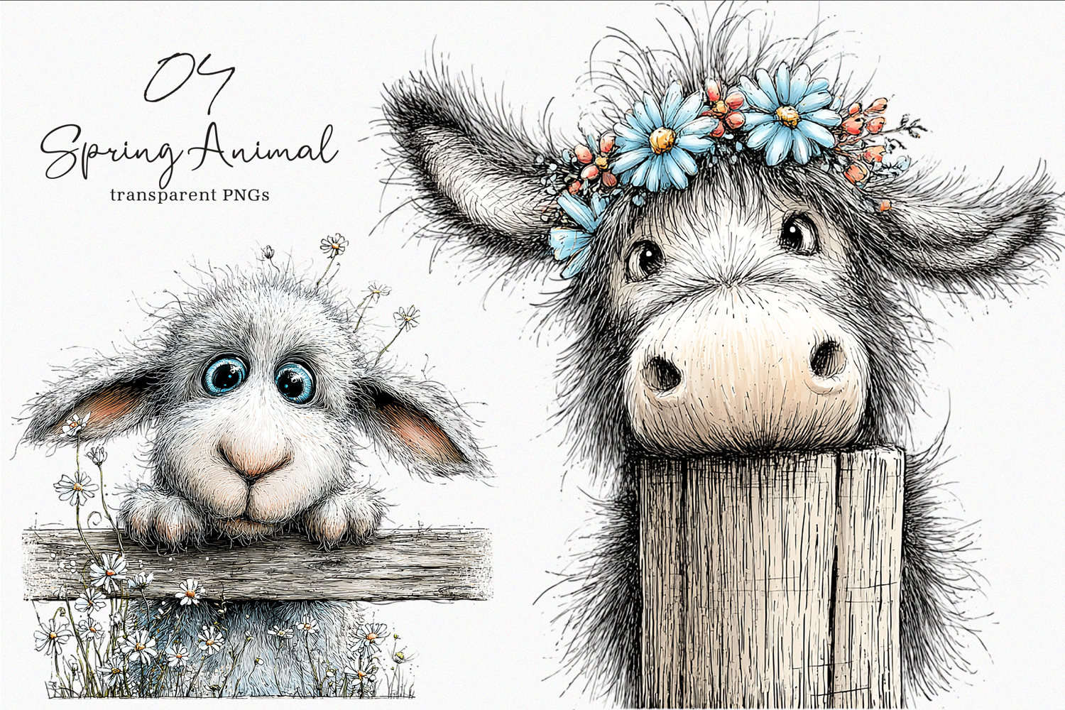 Watercolor Spring Animal Clipart product image 1