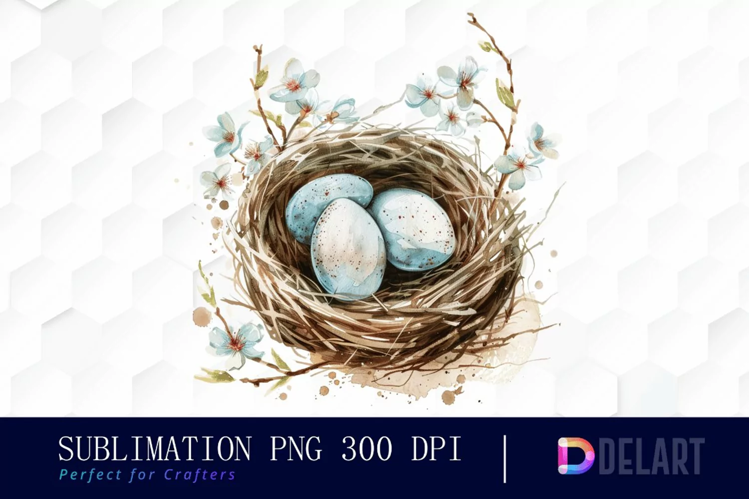 Spring Bird Nest Graphics Clipart product image 1